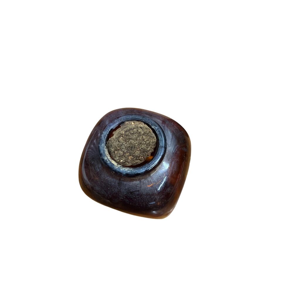 Vintage Levi Garrett & Sons Amber Snuff Bottle Jar Cork Scotch Rappee Empty - Picture 3 of 5